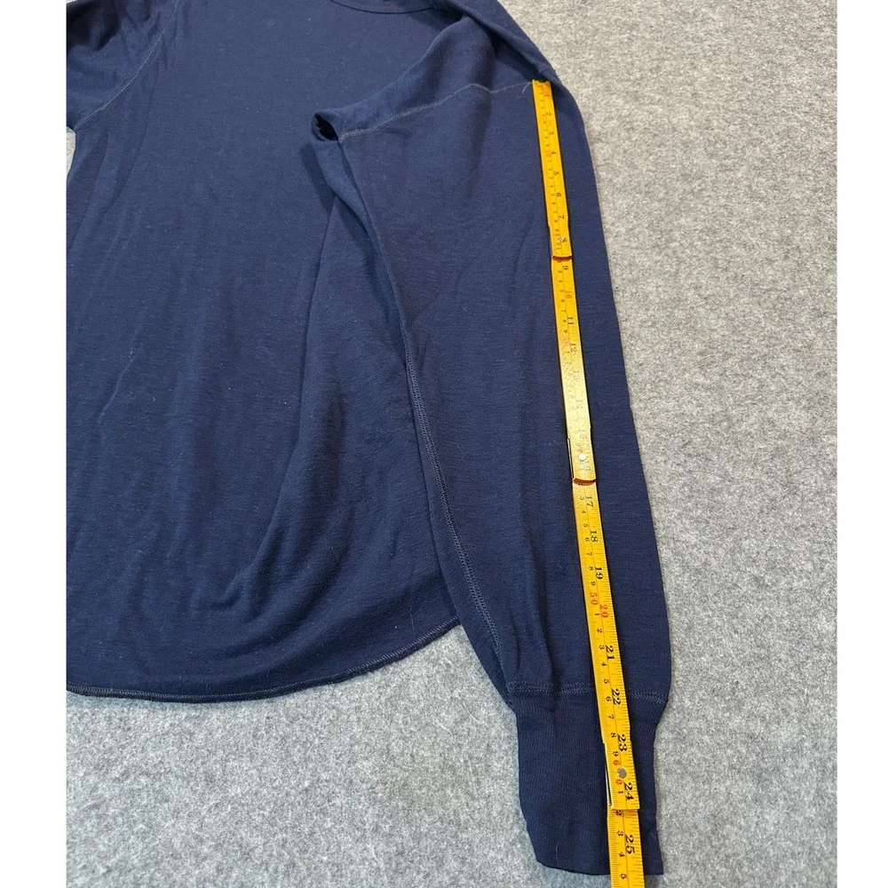 Duofold Thermal‎ Base Layer Shirt Tall XL Navy Blue Made in USA Long Sleeve